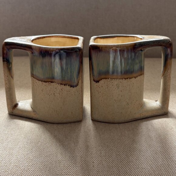 Vintage Rodolfo Padilla Stoneware Mugs Handmade Vintage Set of 2 - Picture 11 of 11